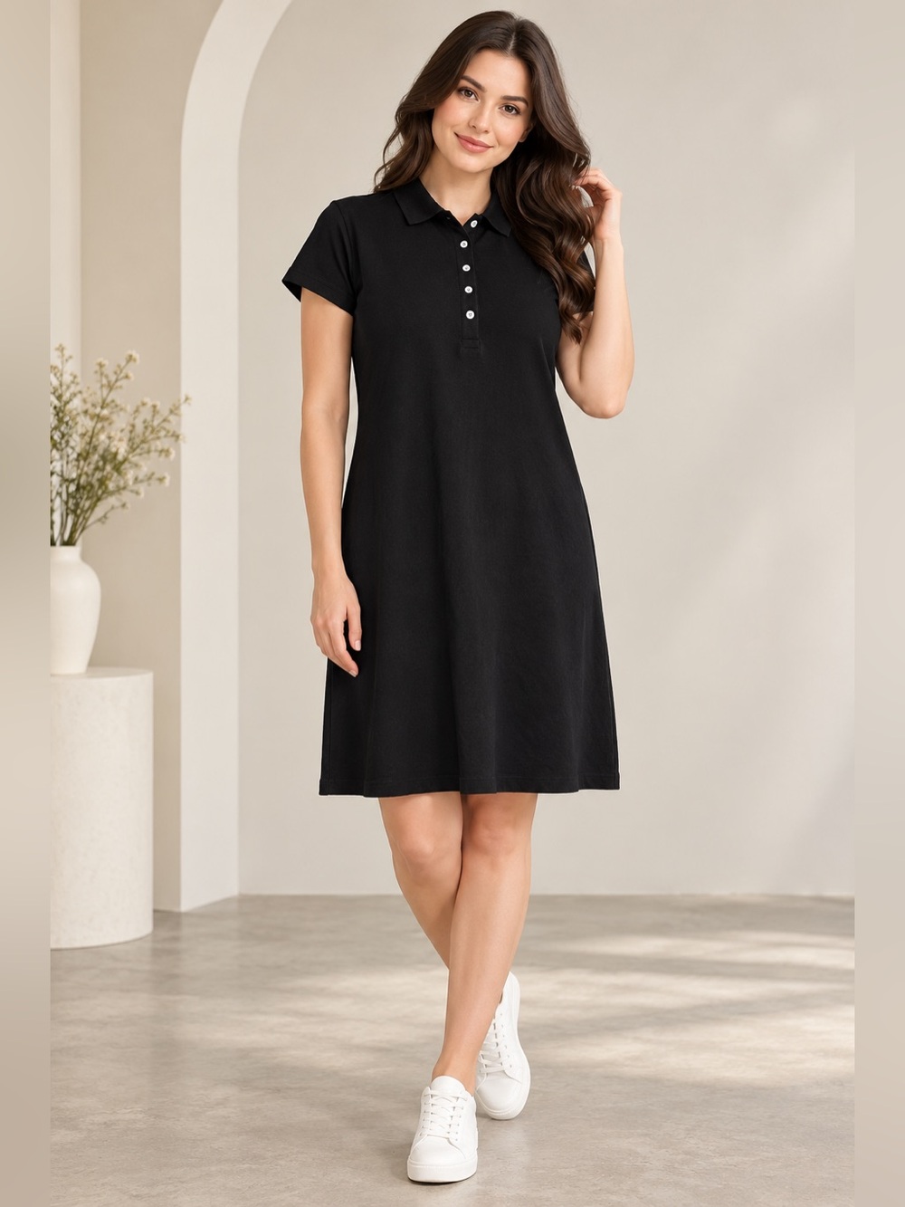 Nautica Black Polo Dress Women’s Size Small